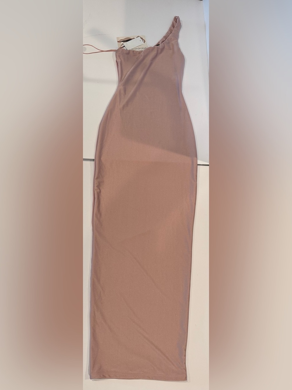 NWT Naked Wardrobe One Shoulder Maxi Dress Cherry Blossom Size Small